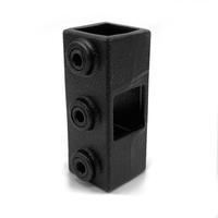 Doos Kruisstuk in 1 vlak - zwart - vierkant - 40 mm (20 stuks)